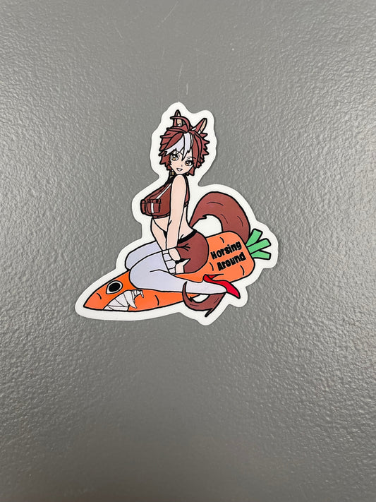 3-Inch "Horsing Around" Sticker