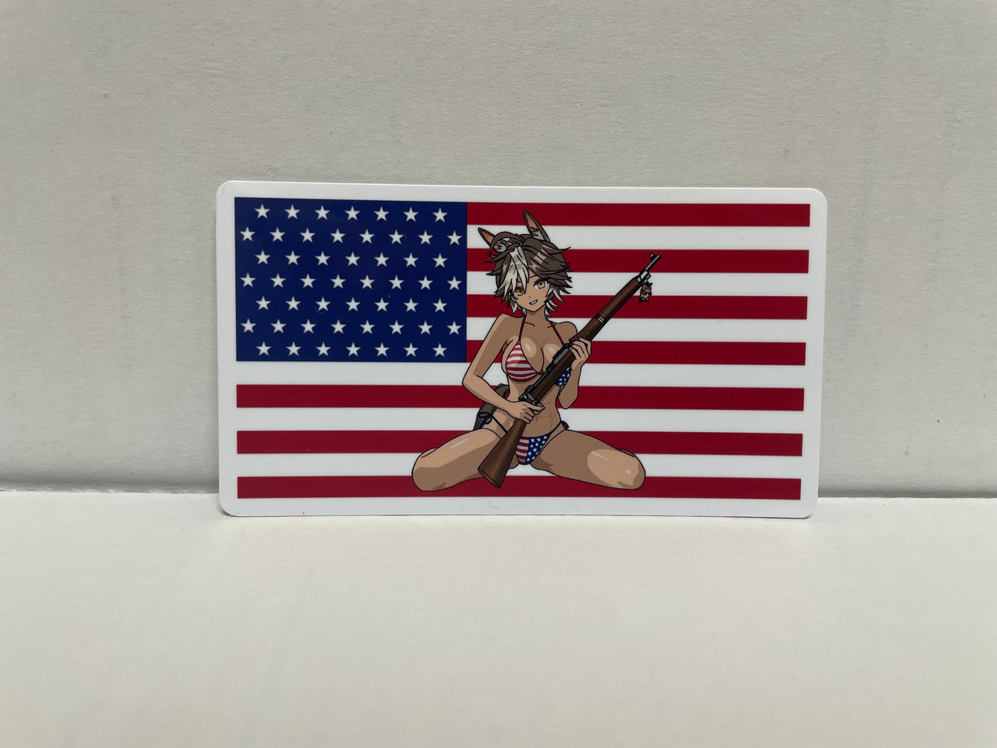 4-Inch Tomoe Umari American Flag Sticker