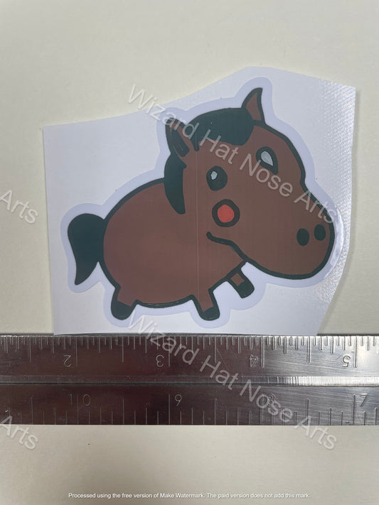 3-Inch Hand Drawn Regular Horse Sticker