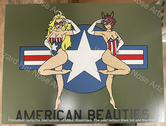 24"x18" Tomoe Umari x Kamen America Metal Poster