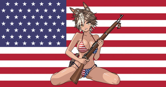 4-Inch Tomoe Umari American Flag Patch