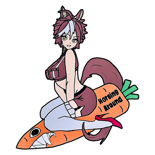 3-Inch "Horsing Around" Sticker