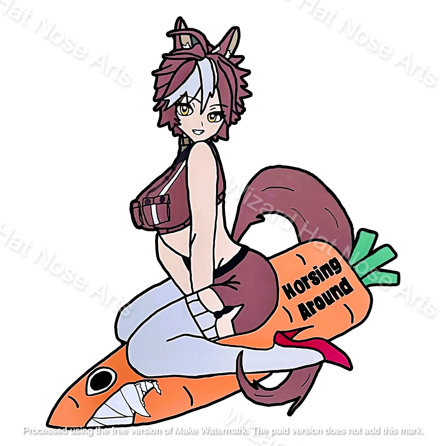 3-Inch "Horsing Around" Sticker