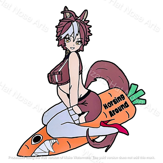 3-Inch "Horsing Around" Sticker