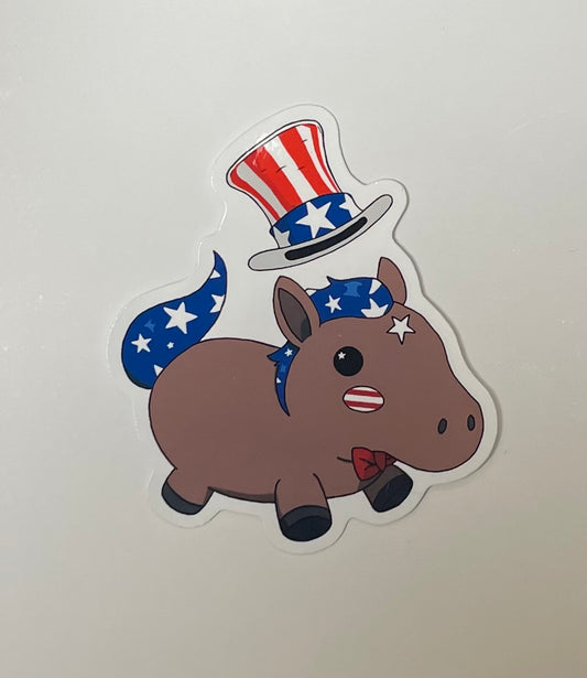3-inch Patriotic Horse Soldier Sticker