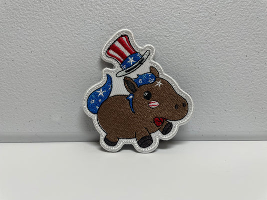 3.5-inch Patriotic Horse Patch