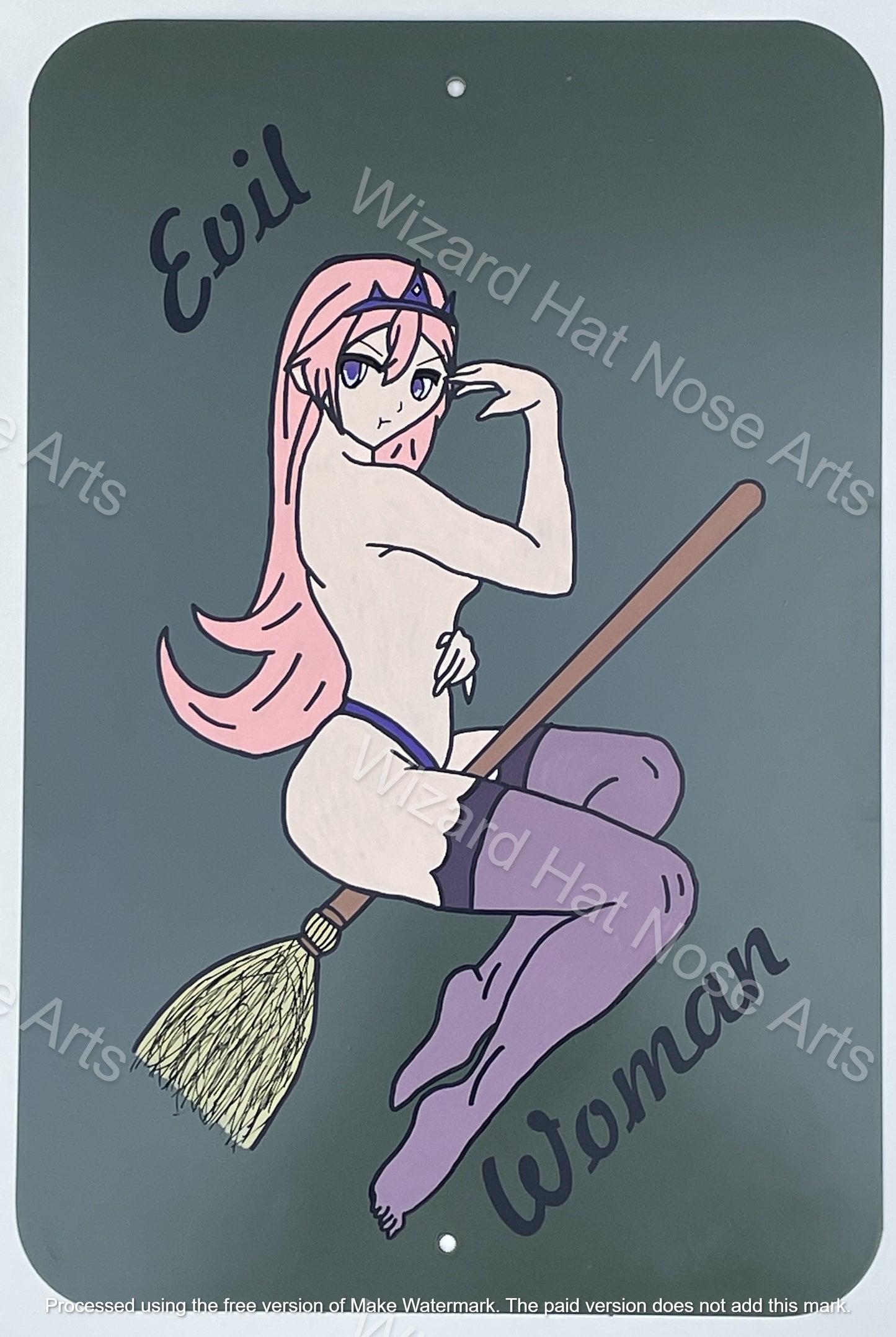 18"x12" Runie Ruse Pinup Metal Poster