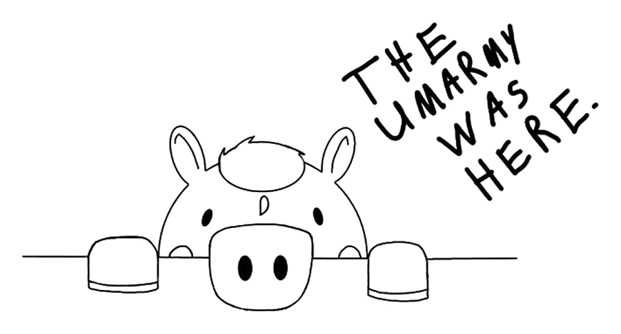 3-Inch "The Umarmy Was Here" Sticker