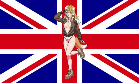 3-Inch Bonnie Barkswell Union Jack Pinup Velcro Patch