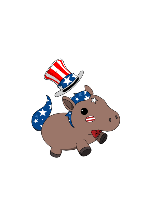 3.5-inch Patriotic Horse Patch
